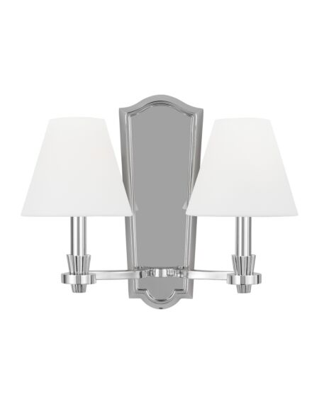 Paisley 2-Light Wall Sconce in Polished Nickel