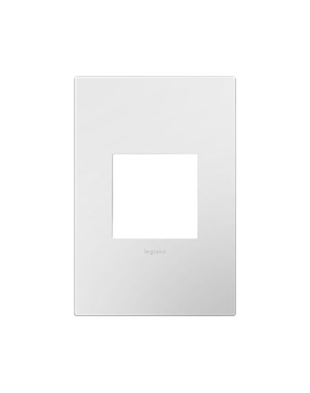 LeGrand adorne Gloss White on White 1 Opening Wall Plate