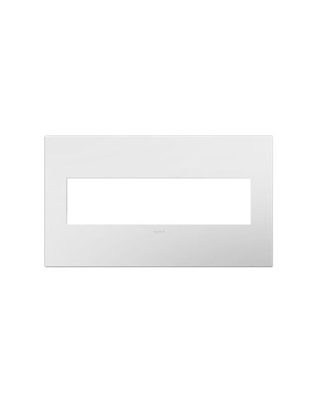  adorne Gloss White-on-White 4 Opening Wall Plate