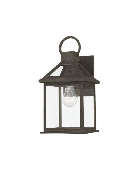 Sanders 1-Light Outdoor Wall Sconce in French Iron