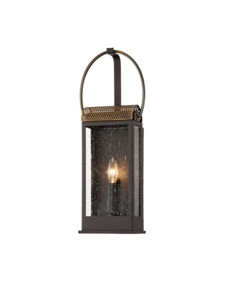 Holmes 1-Light Wall Sconce in Bronze with Brass