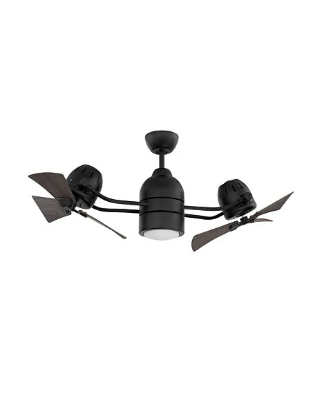 Craftmade Bellows Duo Outdoor Ceiling Fan in Flat Black