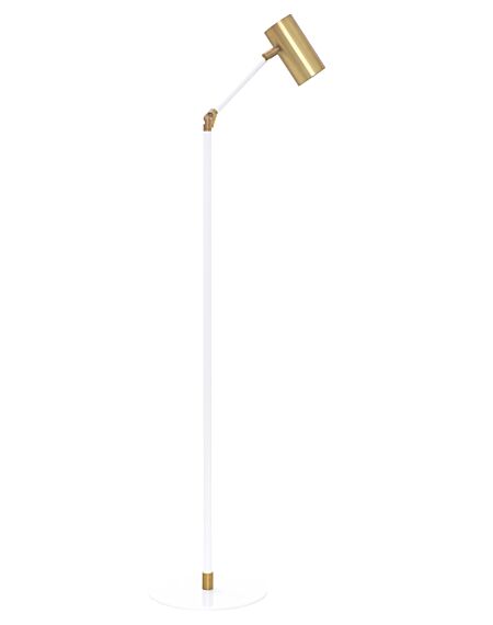 Cavendish 1-Light LED Floor Lamp in Weathered Brass with White