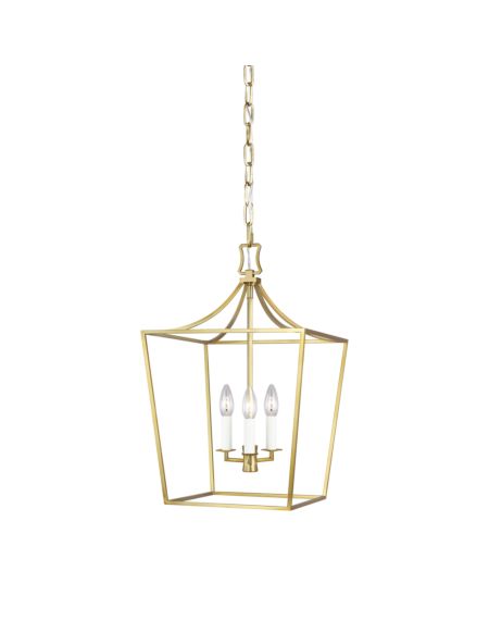 Visual Comfort Studio Southold 3-Light Chandelier in Burnished Brass by Chapman & Myers