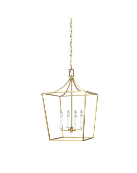 Visual Comfort Studio Southold 4-Light Chandelier in Burnished Brass by Chapman & Myers