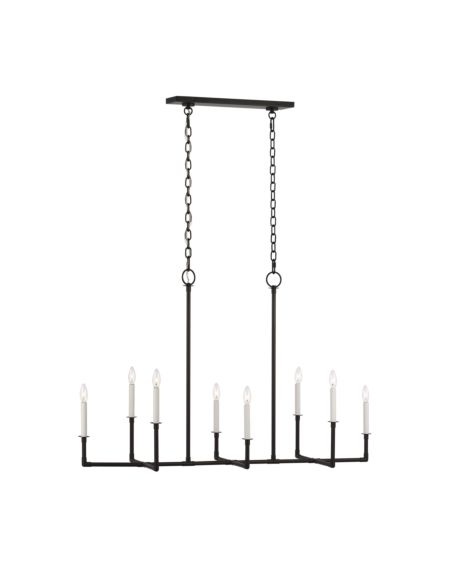 Bayview 8 Light Kitchen Island Light in Aged Iron by Chapman & Myers