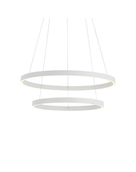  Cerchio LED Contemporary Chandelier in White
