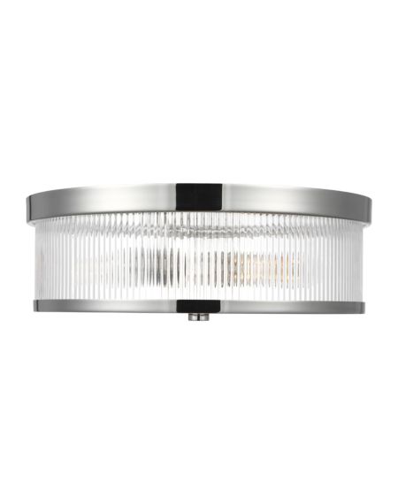 Visual Comfort Studio Geneva 2-Light Ceiling Light in Polished Nickel by Chapman & Myers