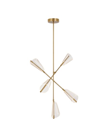 Mulberry LED Chandelier in Brushed Gold