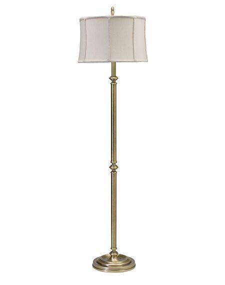 Coach 1-Light Floor Lamp in Antique Brass