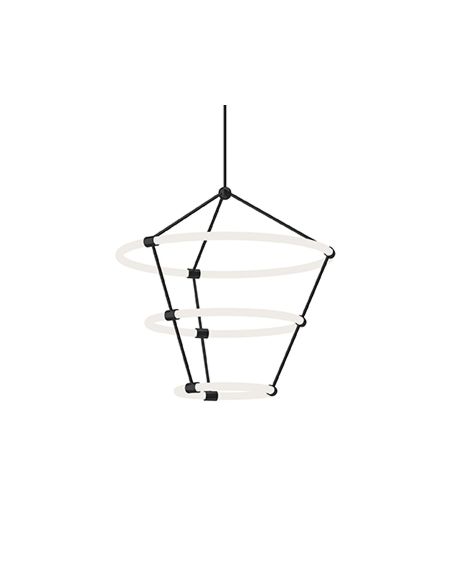 Santino LED Contemporary Chandelier in Black