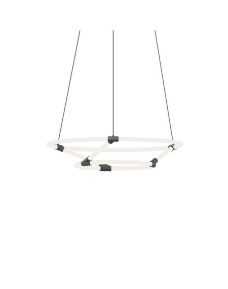  Chicago Loop LED Contemporary Chandelier in Black