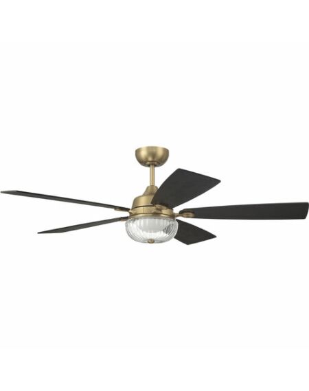 Craftmade Chandler 1-Light Ceiling Fan with Blades Included in Satin Brass