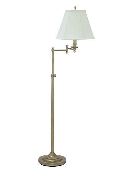 Club 1-Light Floor Lamp in Antique Brass
