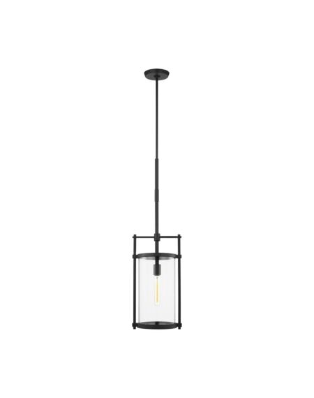 Eastham 1-Light Outdoor Pendant in Textured Black