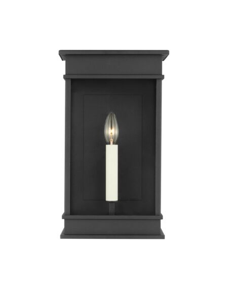 Cupertino 1-Light Outdoor Wall Sconce in Textured Black