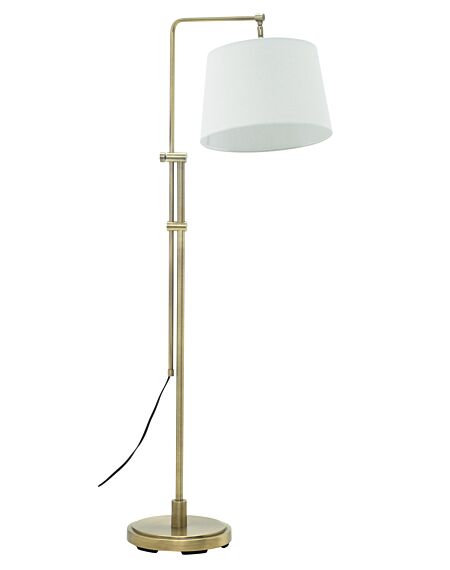 Crown Point 1-Light Floor Lamp in Antique Brass