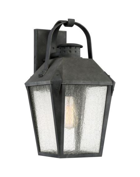 Carriage Outdoor Wall Lantern in Mottled Black