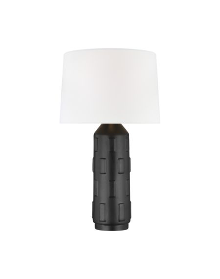 Visual Comfort Studio Morada Table Lamp in Coal And Aged Iron by Chapman & Myers
