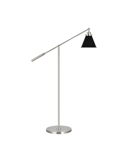Visual Comfort Studio Wellfleet Table Lamp in Midnight Black And Polished Nickel by Chapman & Myers