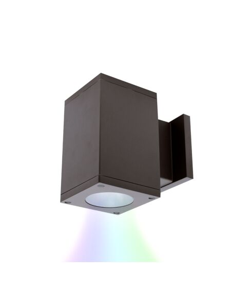 Cube Arch 1-Light LED Wall Light in Bronze