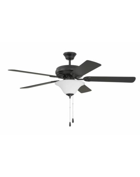 Craftmade Decorators Choice 2-Light Ceiling Fan with Blades Included in Flat Black