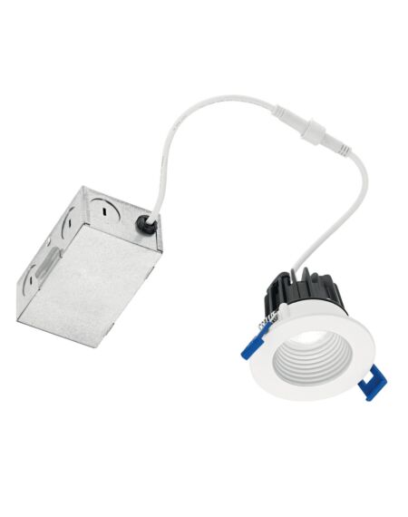 Direct To Ceiling Mini 1-Light LED Recessed Downlight in Textured White