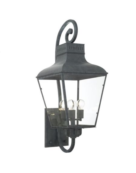 Crystorama Dumont 4 Light 39 Inch Outdoor Wall Light in Graphite