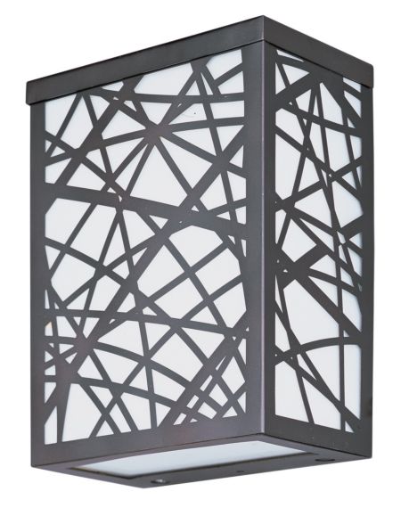 Inca LED 2-Light Outdoor White Glass Wall Sconce