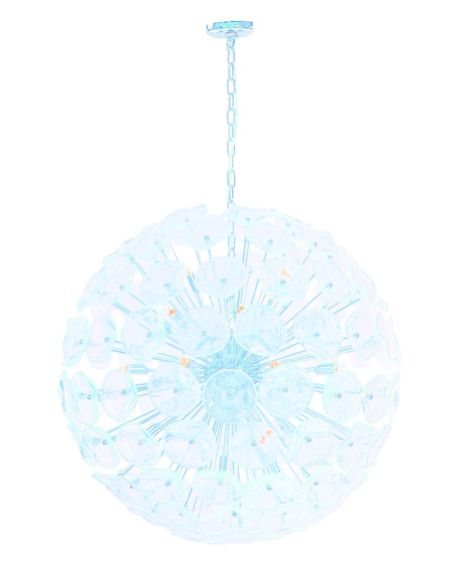 Fiori 28-Light Clear Murano Glass Pendant Light
