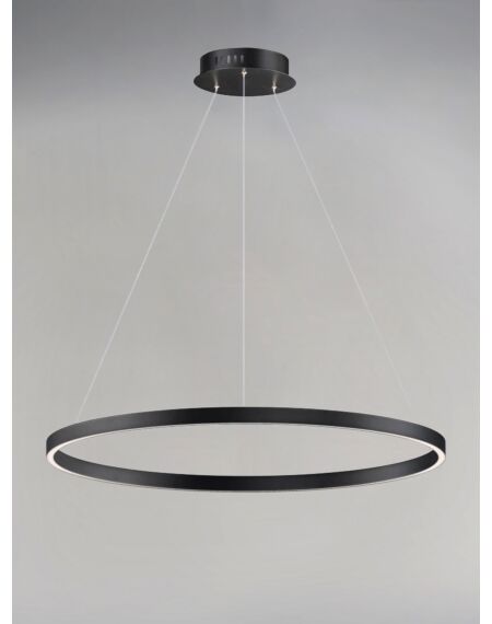 Groove WiZ 1-Light LED Pendant in Black