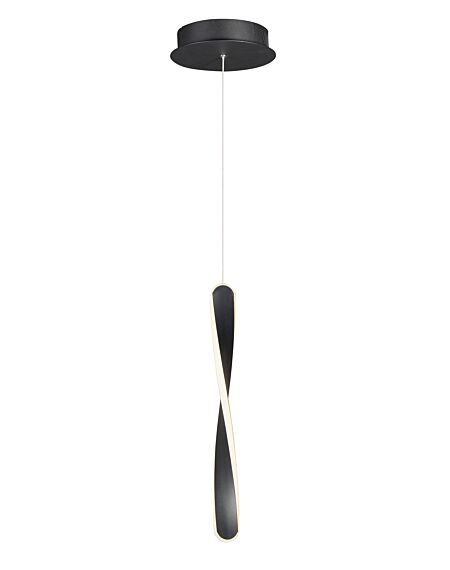 Pirouette 1-Light LED Mini Pendant in Black