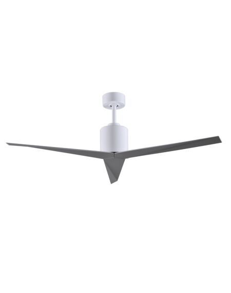 Eliza 6-Speed DC 56" Ceiling Fan in Gloss White with Brushed Nickel blades