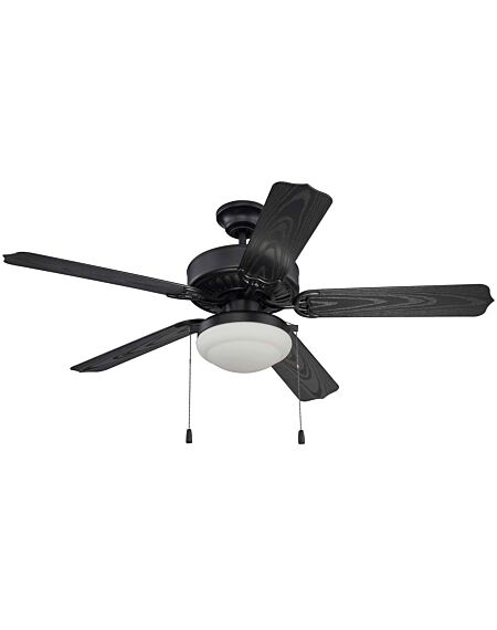 Craftmade 52" Enduro Plastic with Light Kit Ceiling Fan in Matte Black