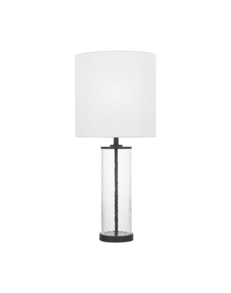 Visual Comfort Studio Leigh Table Lamp in Aged Iron And Polished Nickel by Ellen Degeneres