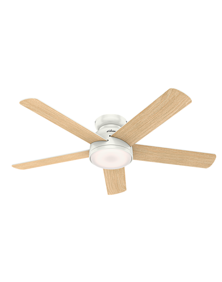 Hunter Romulus Low Profile 54" Indoor Ceiling Fan in Fresh White