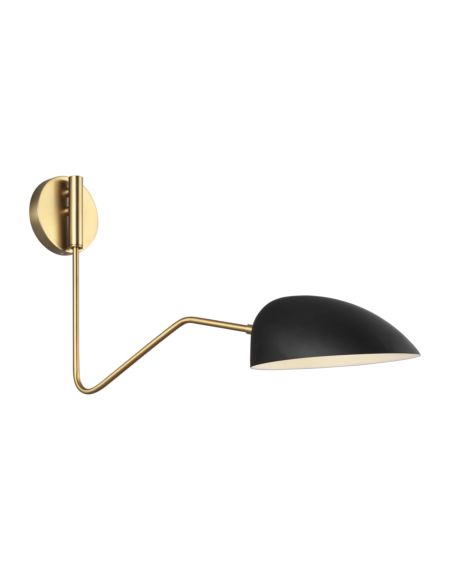 Visual Comfort Studio Jane Wall Sconce in Midnight Black And Burnished Brass by Ellen Degeneres
