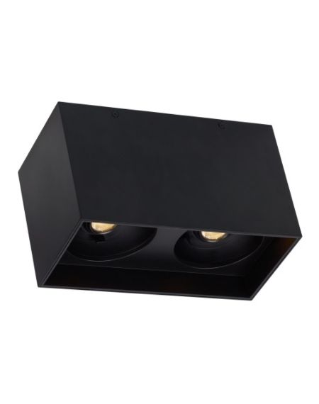 Visual Comfort Modern Exo 2-Light 2700K LED 5" Ceiling Light in Black and Matte Black