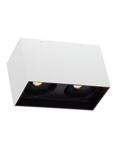 Visual Comfort Modern Exo 2-Light 2700K LED 5" Ceiling Light in Black and Matte White