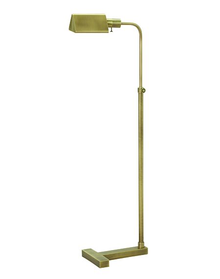 Fairfax 1-Light Floor Lamp in Antique Brass
