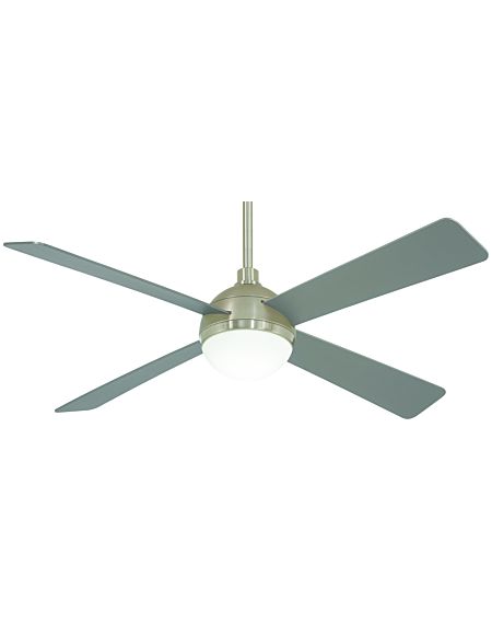  Orb 54" Indoor Ceiling Fan in Brushed Steel with Brushed Nickel