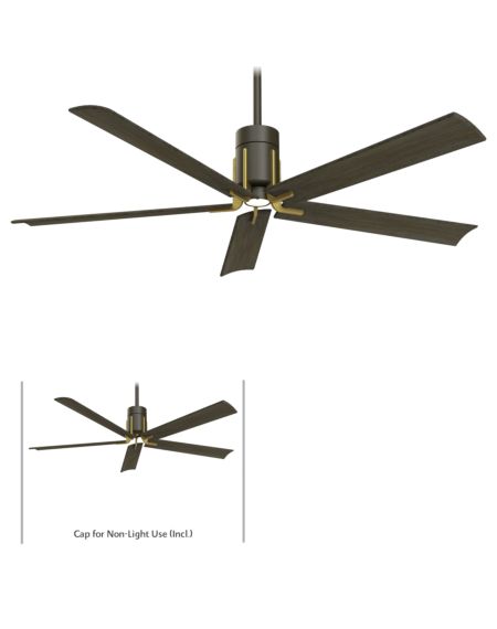  Clean 60" Indoor Ceiling Fan in Oil Rubbed Bronze with Toned Brass