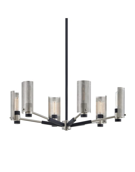 Pilsen Pendant in Carb Black with Satin Nickel Accents