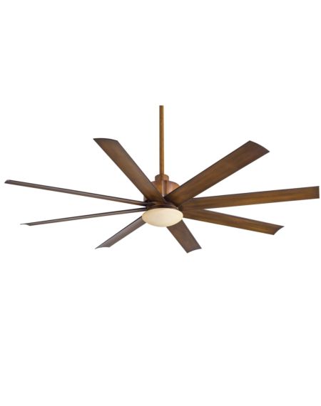  Contemporary 65" Indoor/Outdoor Ceiling Fan in Distressed Koa