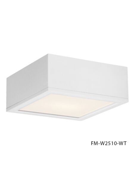 Rubix 1-Light LED Flush Mount Ceiling Light in White