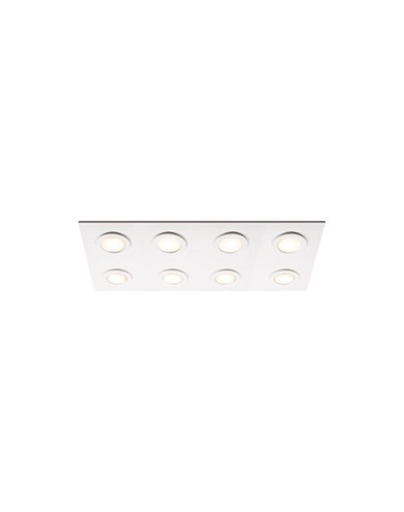  Broadway LED Ceiling Light in White With White