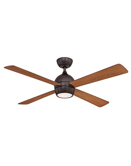  Kwad 52" LED Indoor Ceiling Fan in Dark Bronze with Opal Frosted Glass