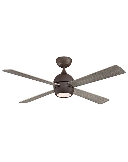  Kwad 52" LED Indoor Ceiling Fan in Matte Greige with Opal Frosted Glass
