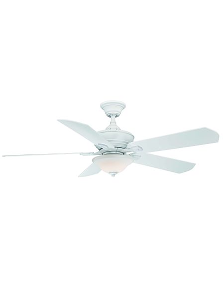  Camhaven v2 52" LED Indoor Ceiling Fan in Matte White with Frosted White Glass
