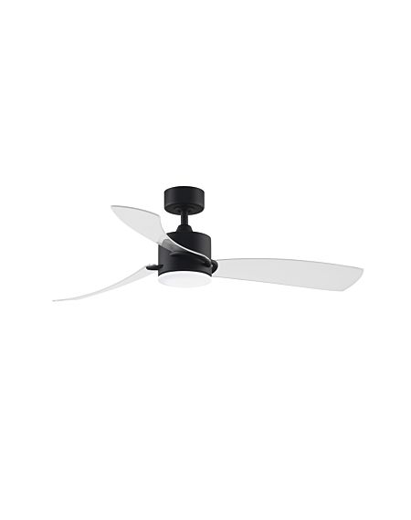  SculptAire 52" LED Indoor Ceiling Fan in Black with Opal Frosted Glass